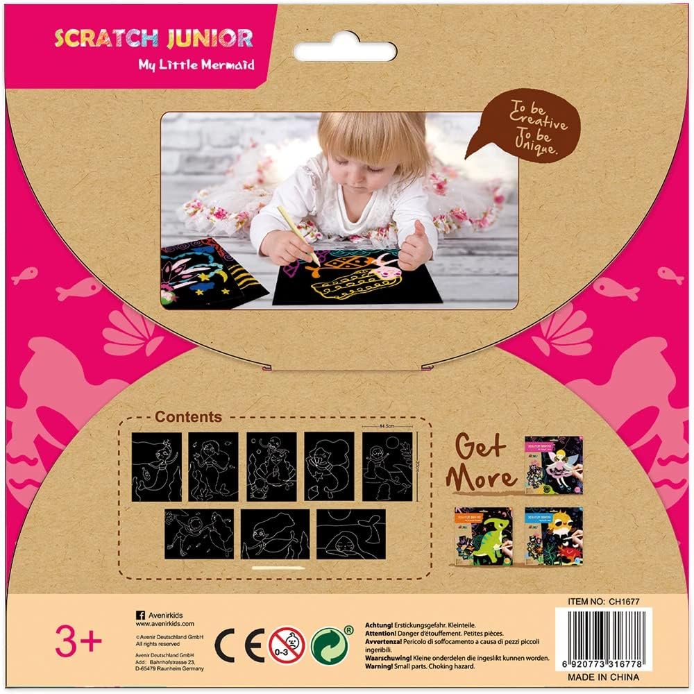 Set De Arte y Manualidades Para Raspar Sirenas