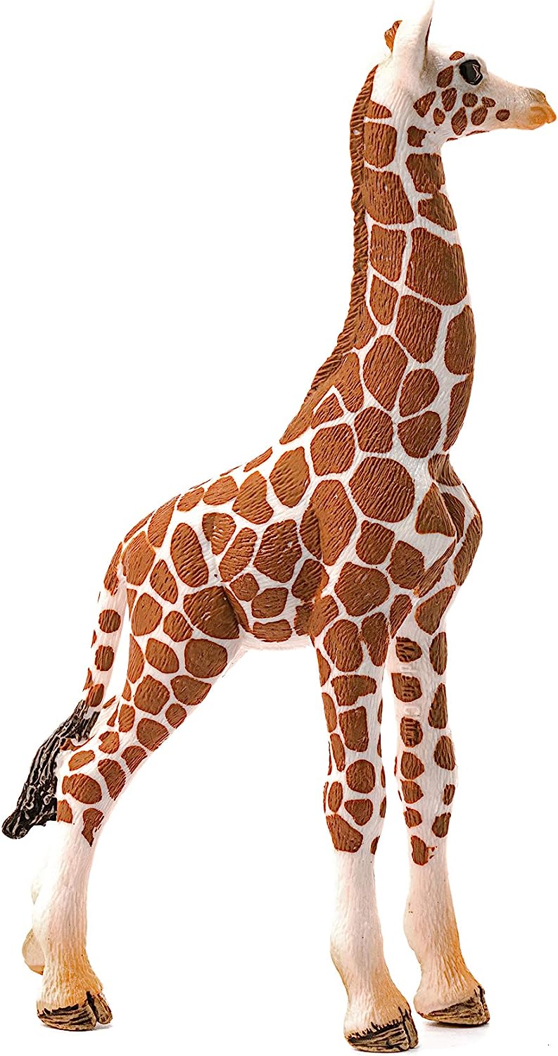 Figura Animales Cria De Jirafa Pintado A Mano