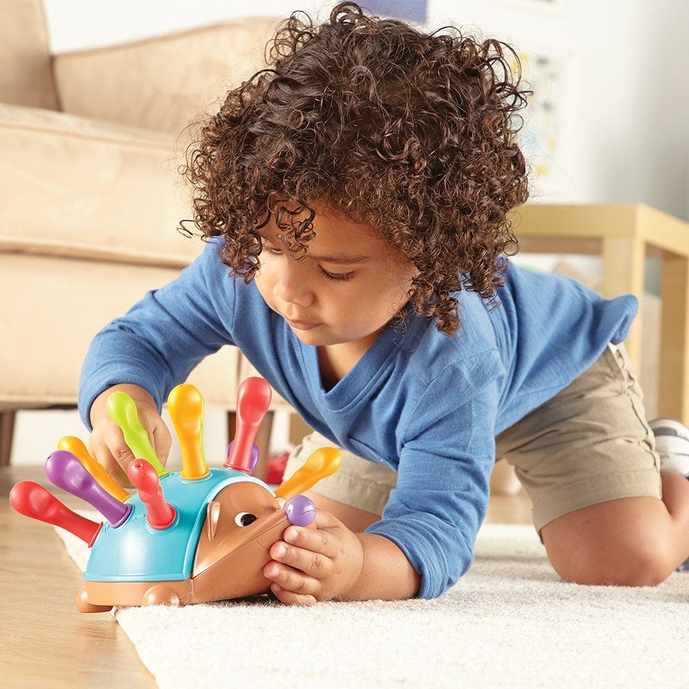 Juego Erizo de Motricidad Fina Colores y Números Para Niños