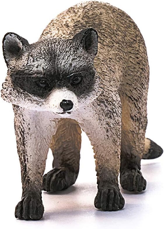 Figura Animales Mapache Pintado A Mano