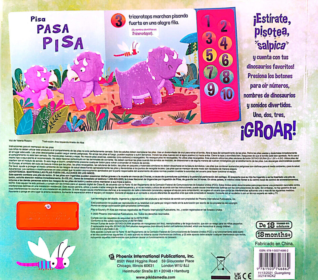 Libro 123 Cuenta Como Los Dinosaurios