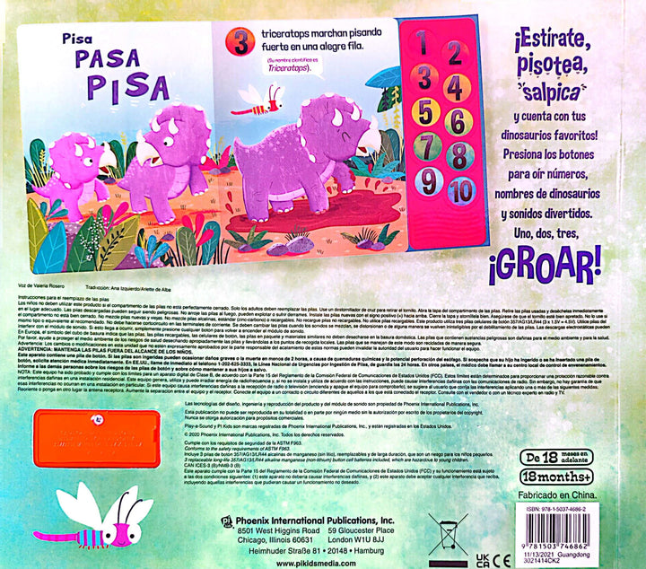 Libro 123 Cuenta Como Los Dinosaurios