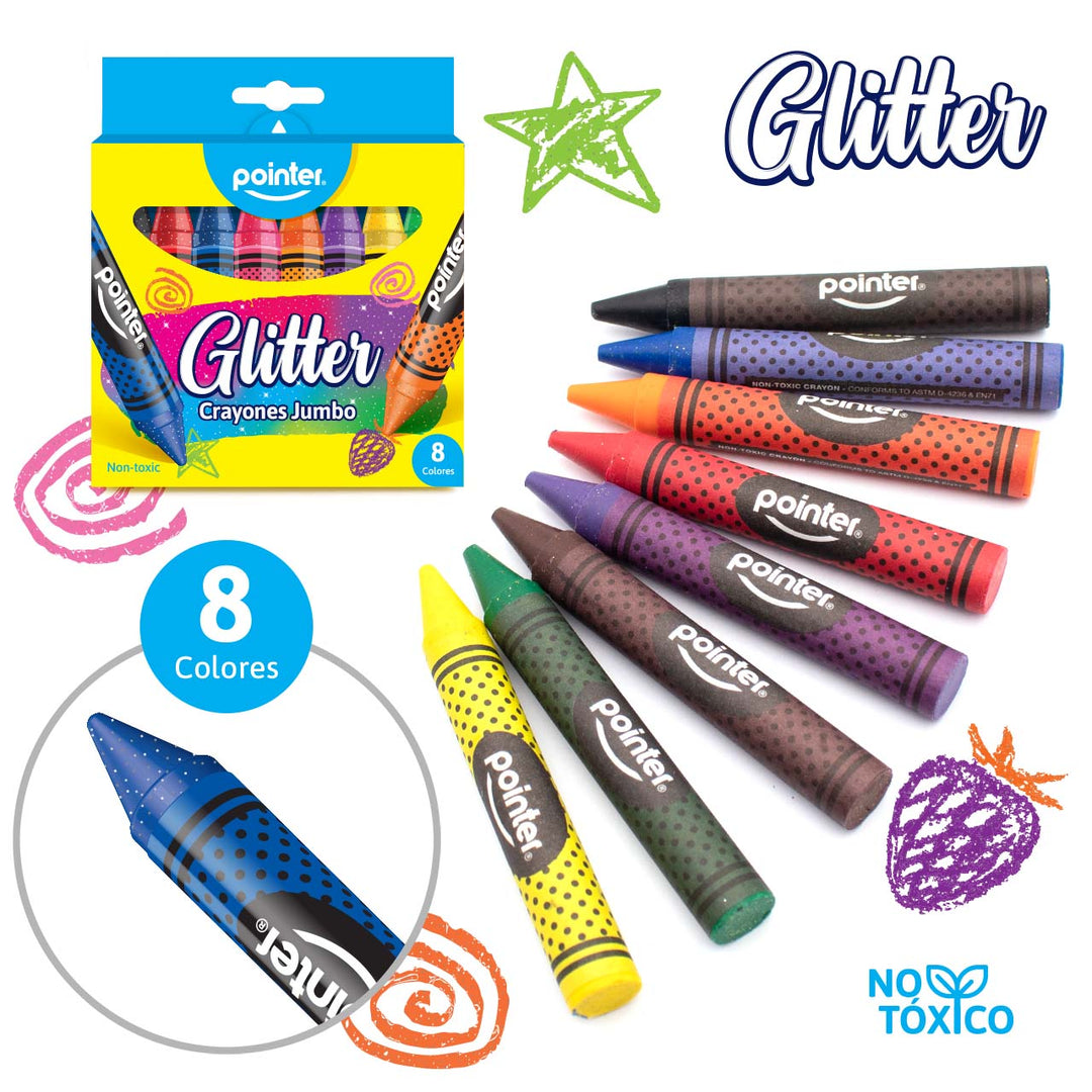 Crayolas Jumbo Glitter 8Un