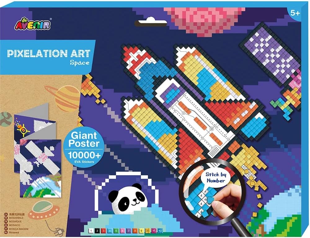 Set Arte Para Pintar Con Stickers Por Numeros El Espacio