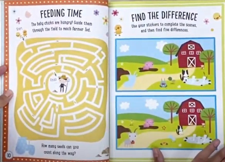 Libro De Actividades Con Stickers Para Ninos