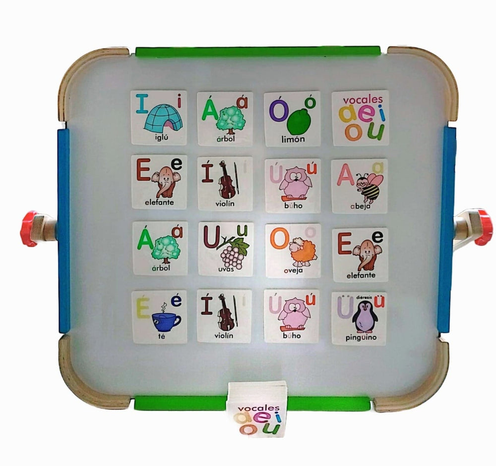 Juego De Memoria Vocales Fichas Adhesivas