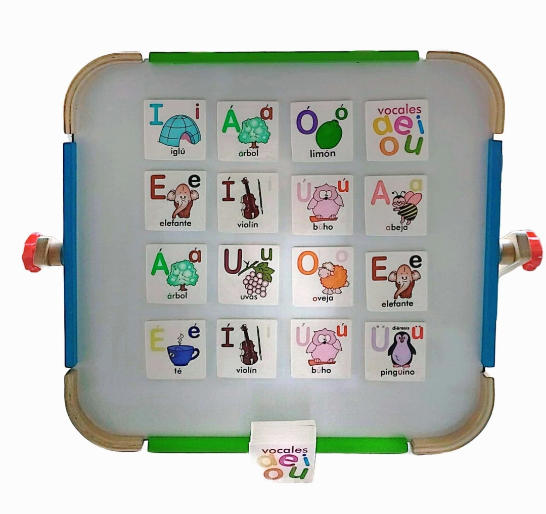 Juego De Memoria Vocales Fichas Adhesivas