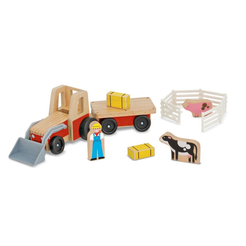 Juego de Granja y Tractor en Madera