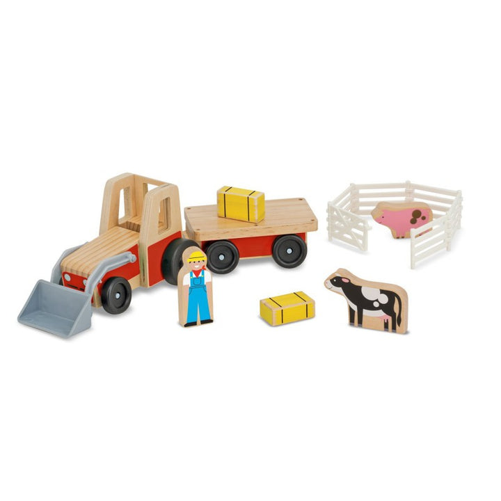 Juego de Granja y Tractor en Madera