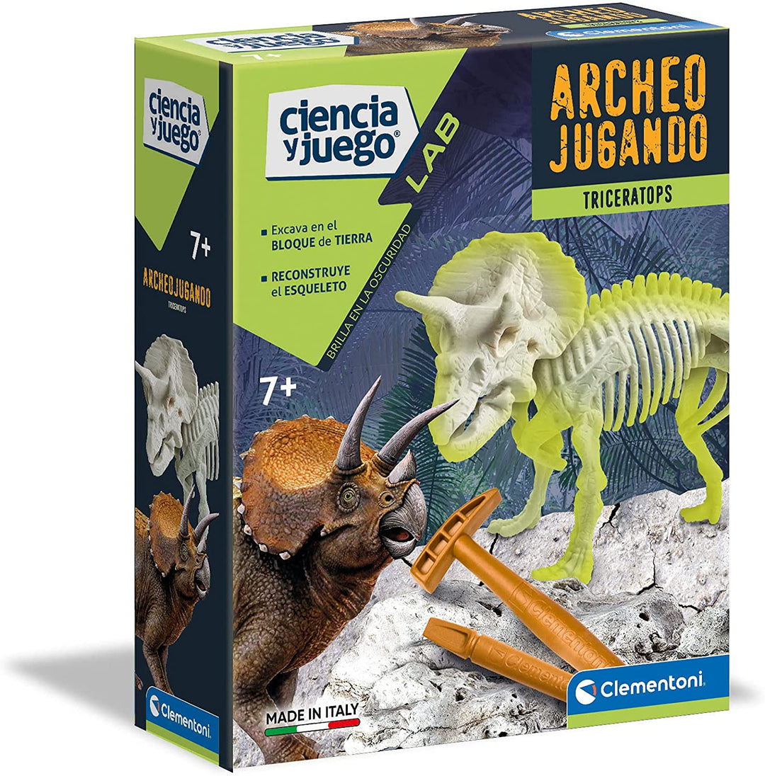 Juego Experimento Fosil De Dinosaurio Triceratops