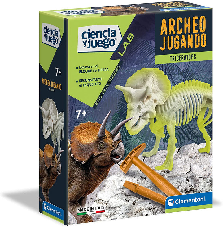 Juego Experimento Fosil De Dinosaurio Triceratops