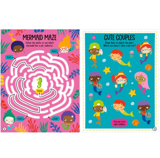 Libro De Actividades Stickers De Sirenas