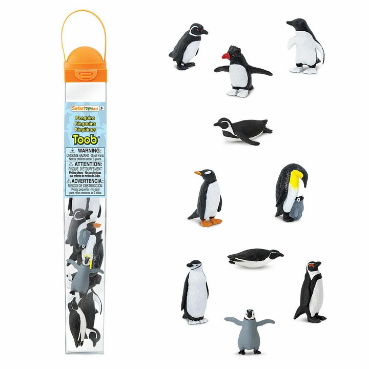 Set de animales pingüinos