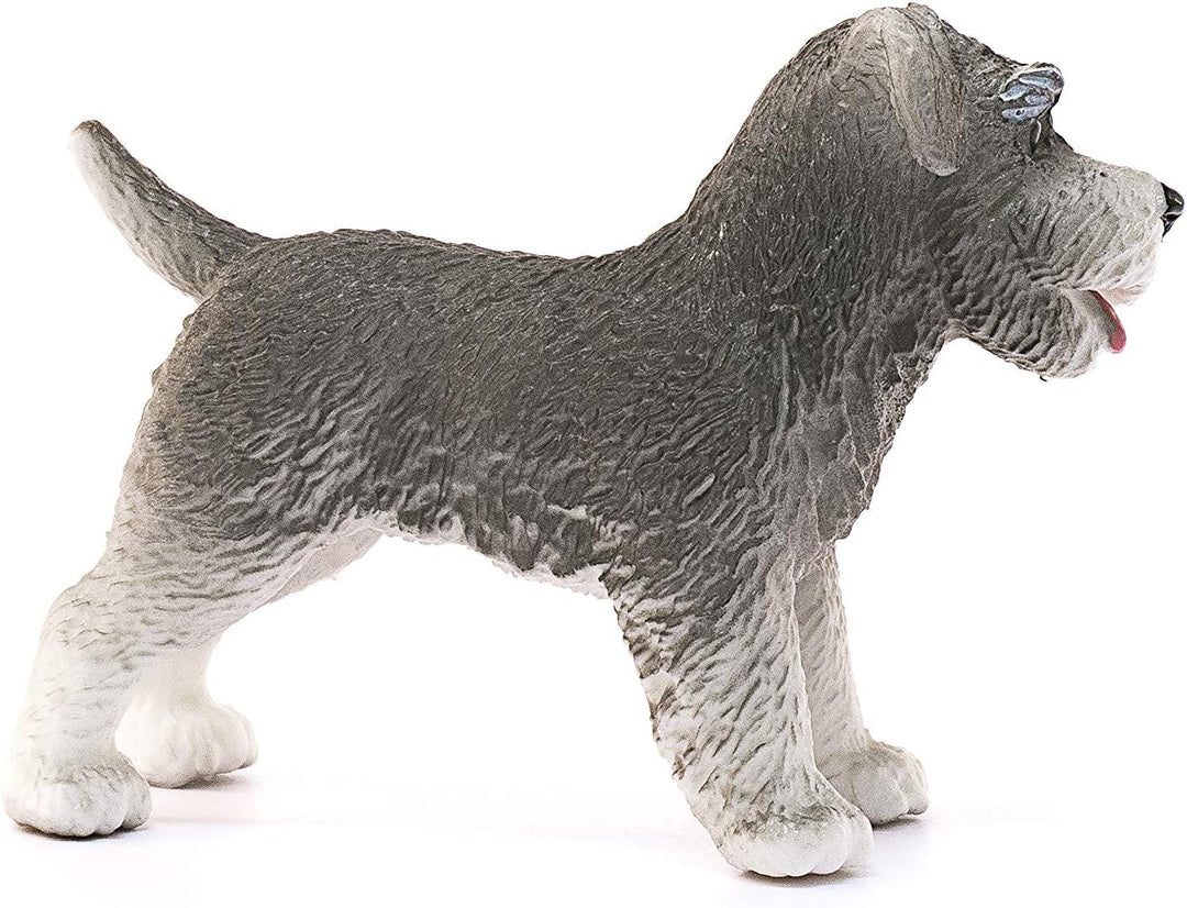 Figura Animales Perro Schnauzer Pintado A Mano