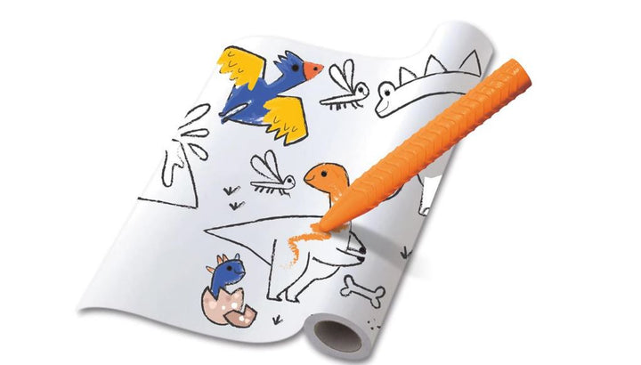 Set Pergamino Para Colorear de dinosaurios Niños