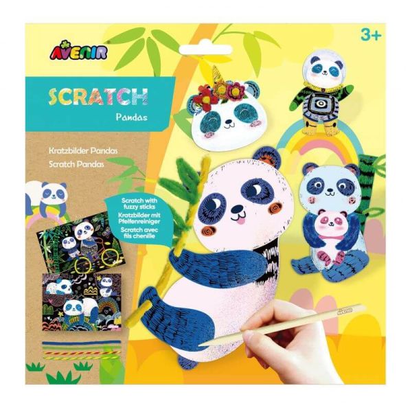 Set De Arte y Manualidades Para Raspar Pandas