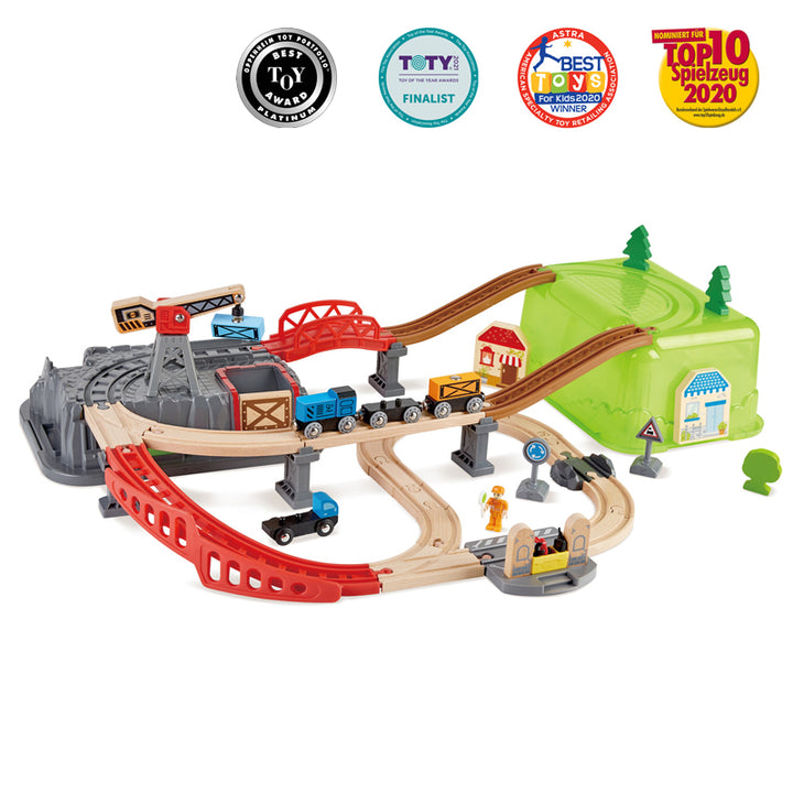 Juego de Construcción Trenes En Madera