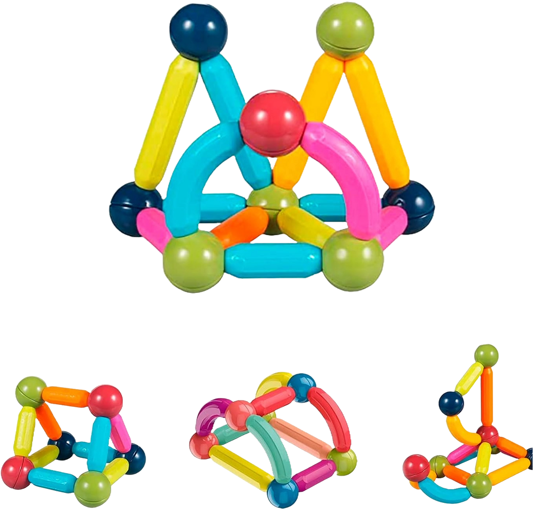 Juego De Construcción Magnético 25 Piezas Niños