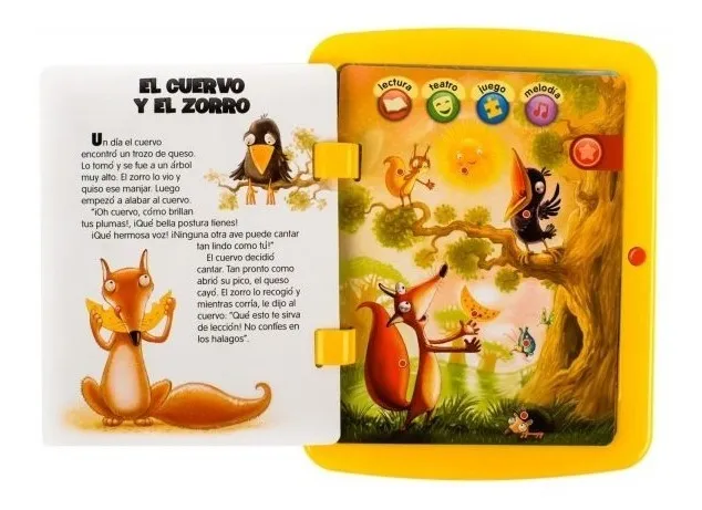 Libro Infantil Fabulas Pantalla Interactiva Y Sonidos