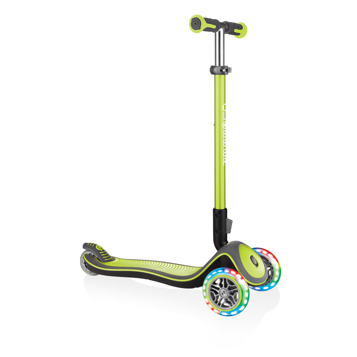 Patineta Globber Elite Con Luces Verde