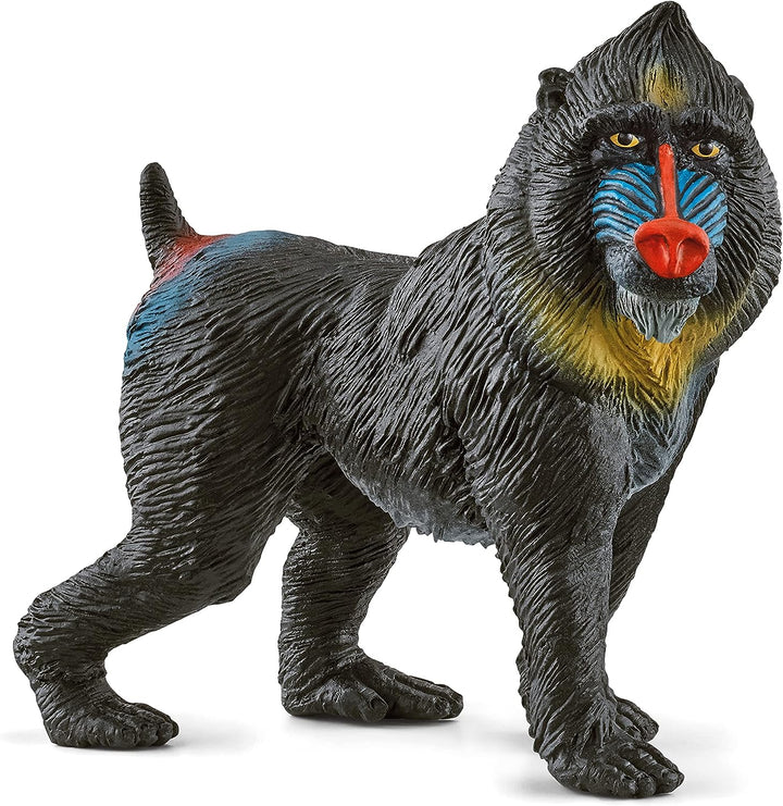 Figura Animales Mandril Pintado A Mano