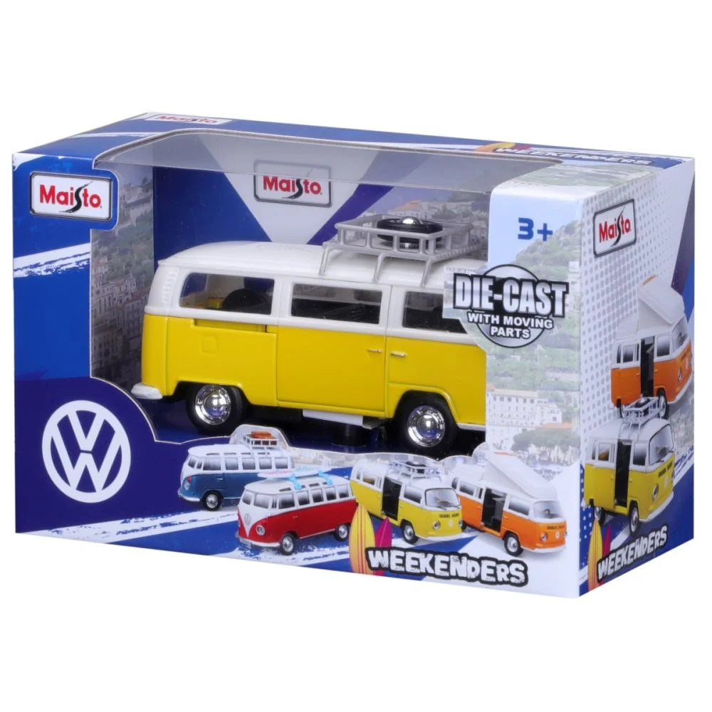 Furgoneta Volkswagen Van Samba Amarillo De Colección