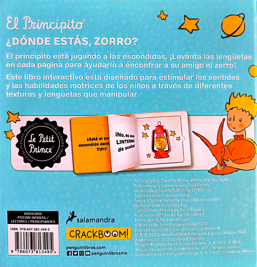 Libro De Texturas El Principito ¿Donde Estas Zorro?