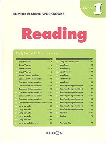 Libro Kumon Reading grade 1 para niños