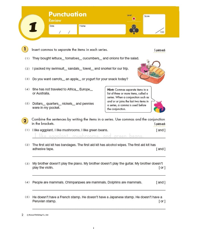 Libro Kumon Escritura Grado 5 En Ingles