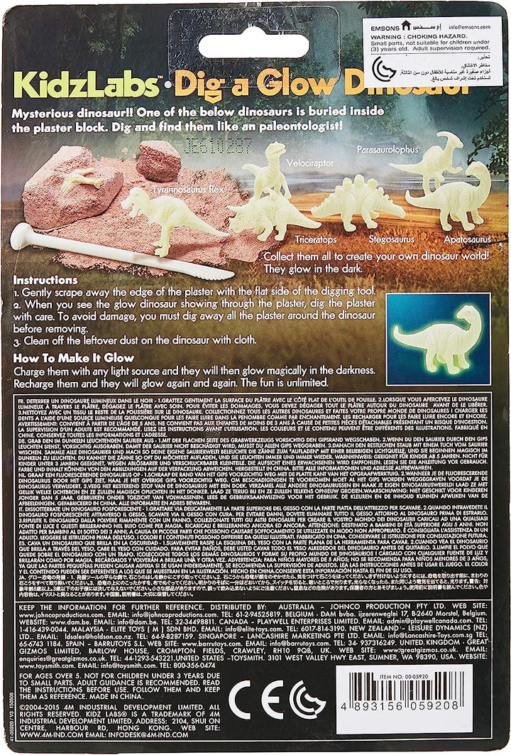 Experimento Excava Dinosaurios Brillantes niños