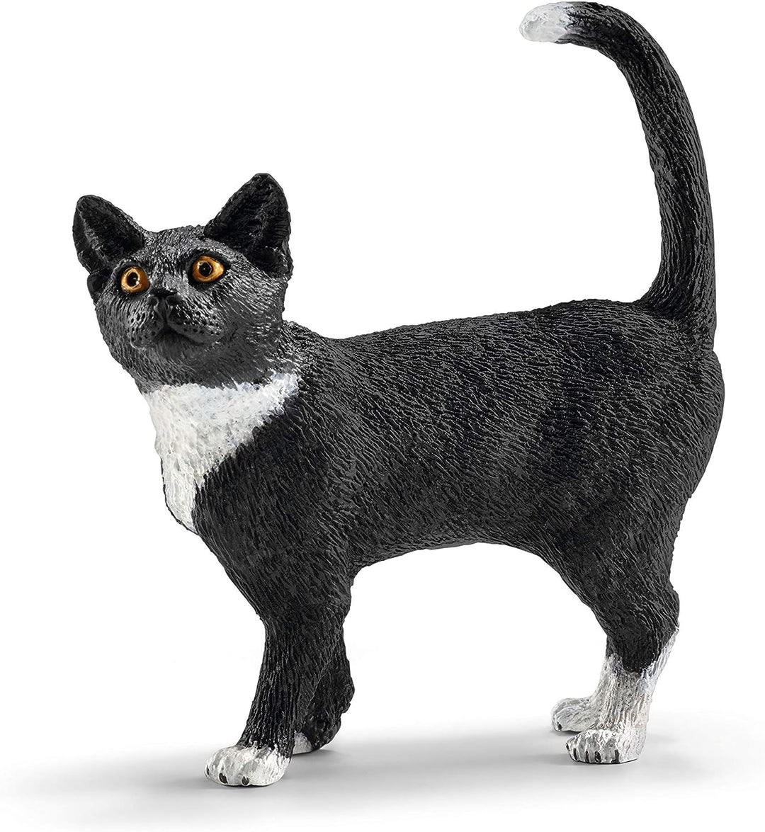 Figura Animales Gato De Pie Pintado a Mano