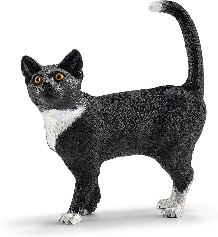 Figura Animales Gato De Pie Pintado a Mano