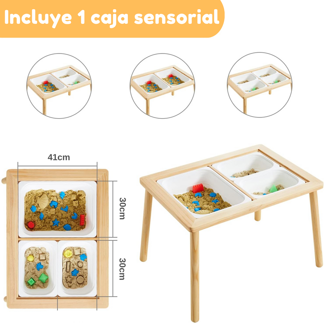 Mesa Sensorial Montessori 2 En 1