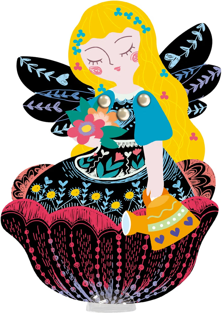 Set De Arte Marionetas Para Raspar Hadas De Jardin