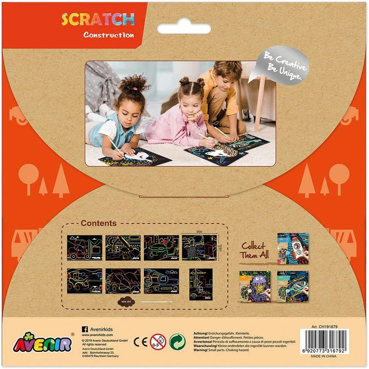 Set De Arte y Manualidades Para Raspar Camiones