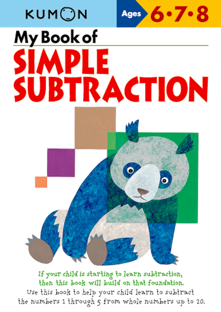 Libro Kumon My book of simple subtraction