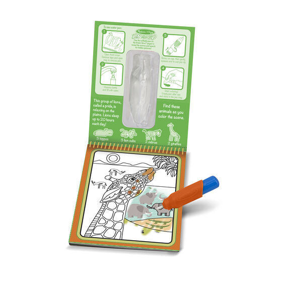 Libro para Pintar con Agua Safari