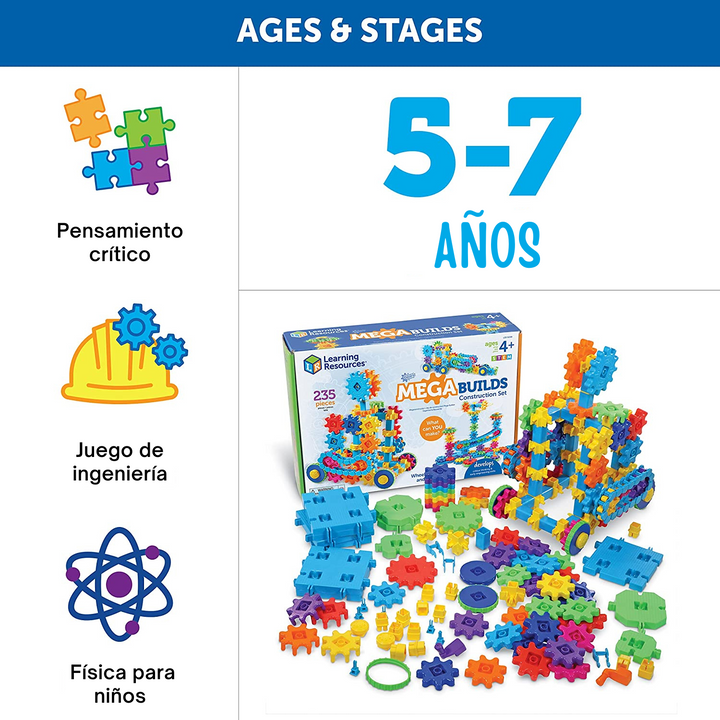 Juego didáctico de Construccion Engranajes Deluxe niños