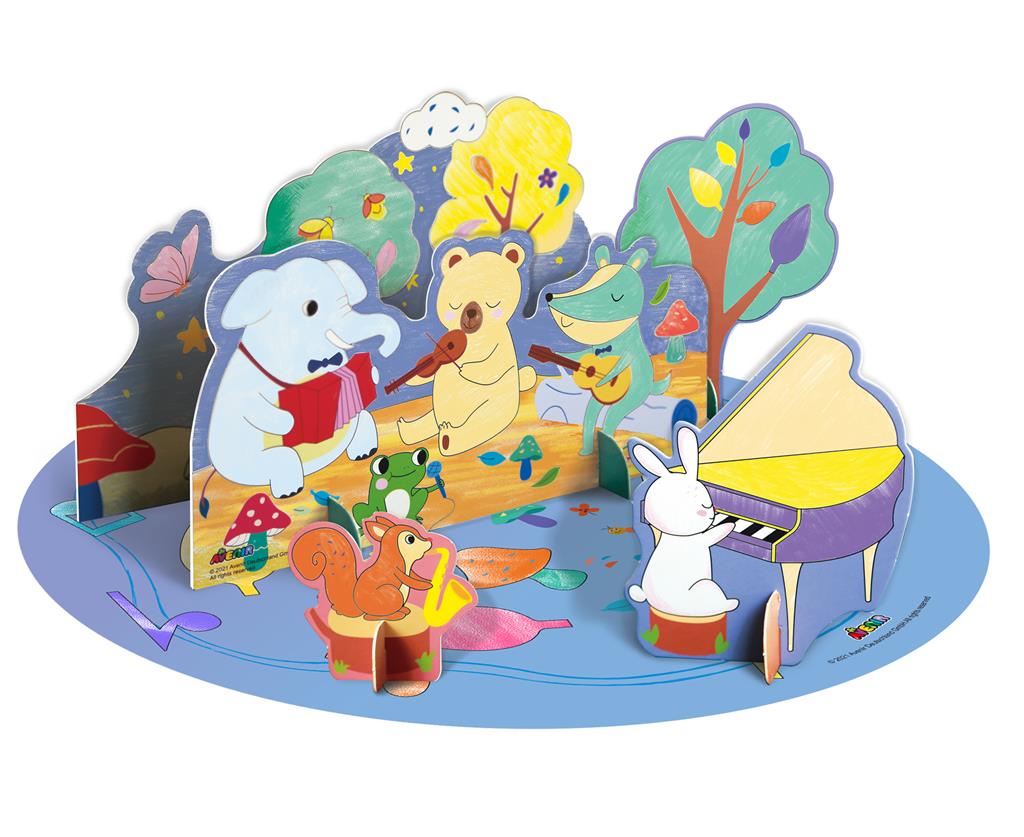 Set De Arte Y Manualidades Con Crayones Concierto De Animales