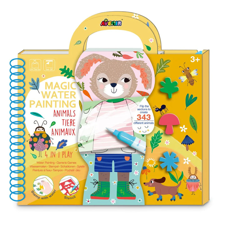 Set de Arte Libro Para Pintar Con Agua Animales Del Bosque