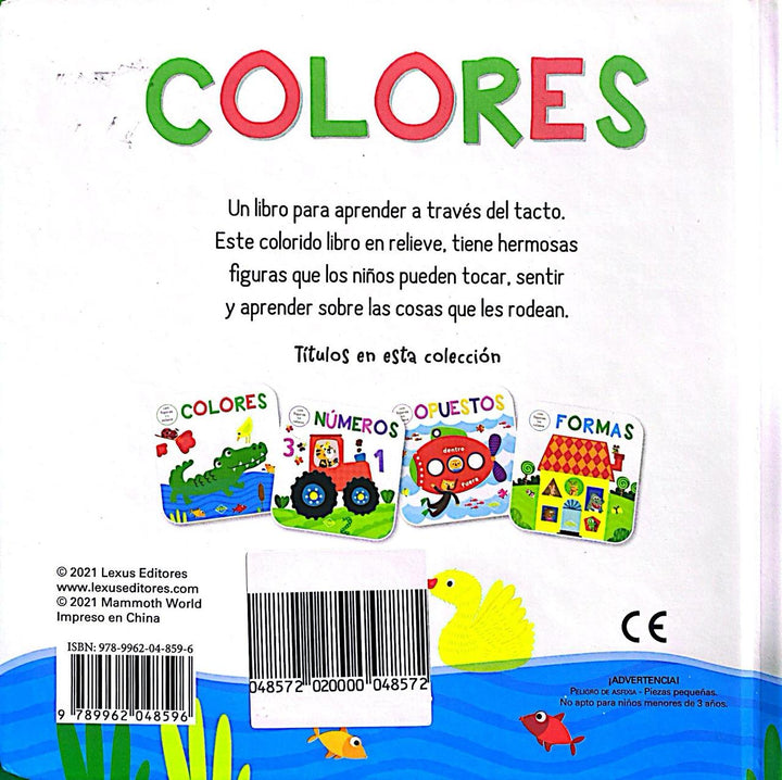 Libro Con Relieves Los Colores para niños