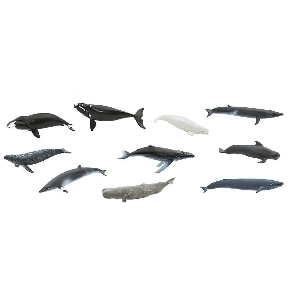 Figuras Animales Ballenas Pintado a Mano