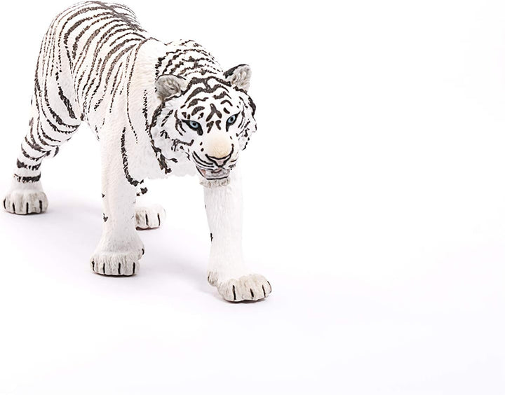 Figura Animales Tigre Blanco Pintado A Mano