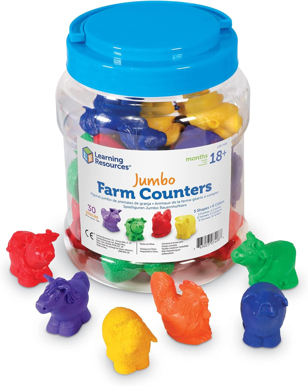 Juego Montessori Animales De La Granja Jumbo