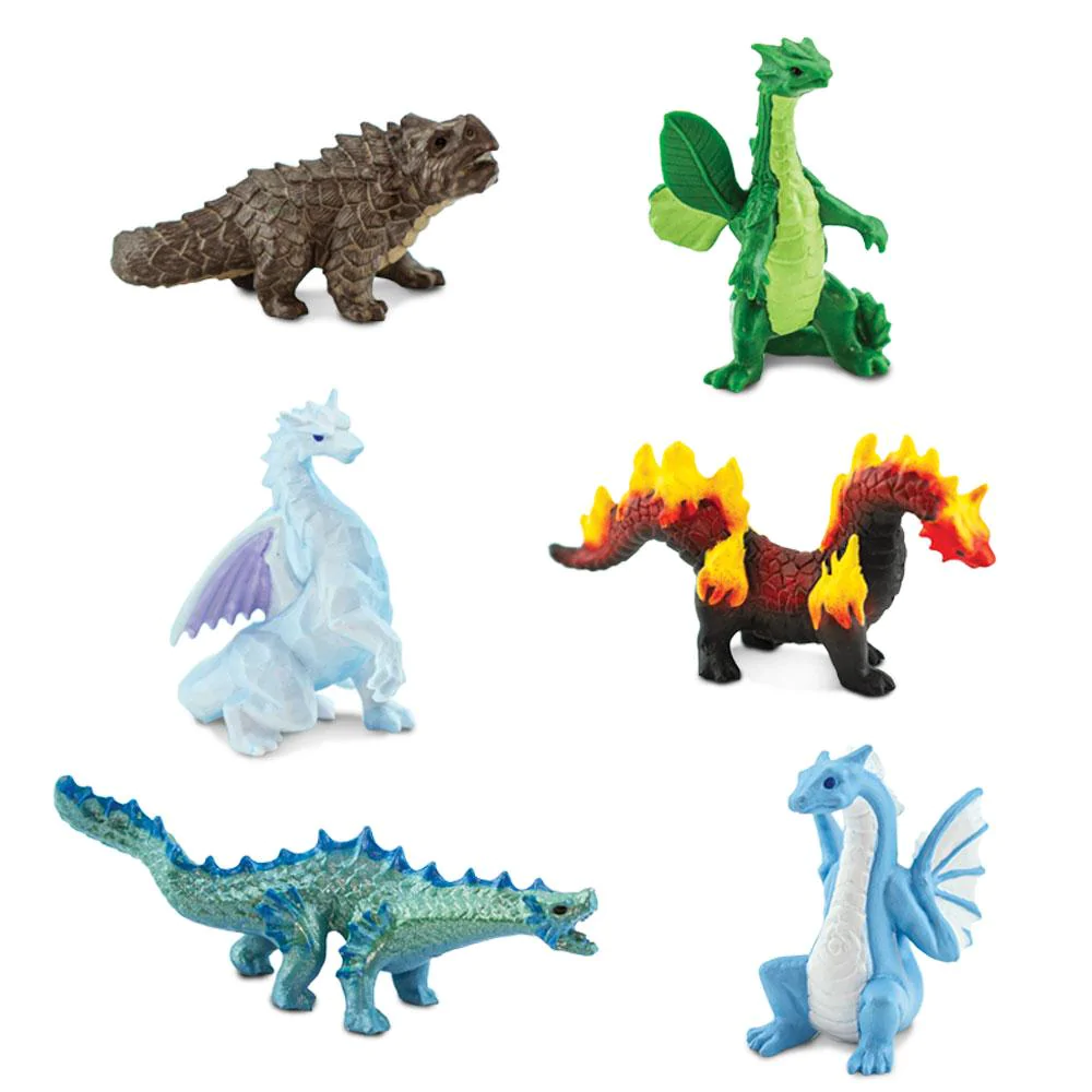 Tubos De Dragones Elementales Pintado a Mano