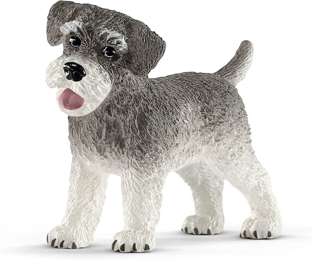 Figura Animales Perro Schnauzer Pintado A Mano