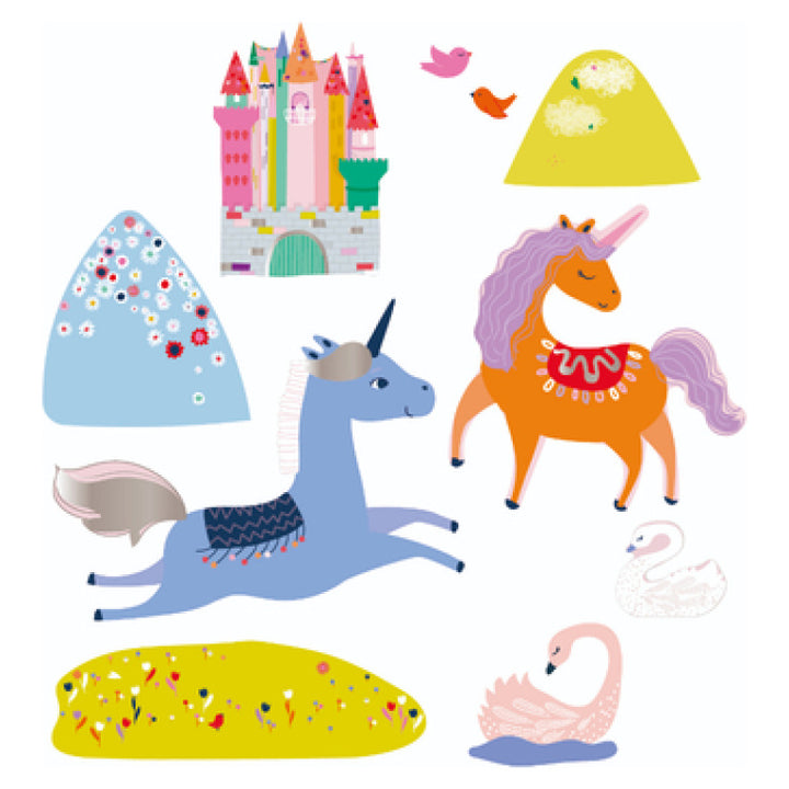 Set De Stickers Brillantes Unicornios