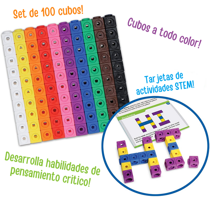 Juego Didáctico Matemático 100 Piezas STEM Para Niños
