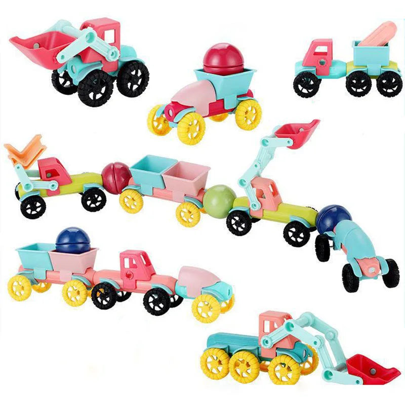 Juego de Construccion Carros Magneticos 52 Piezas