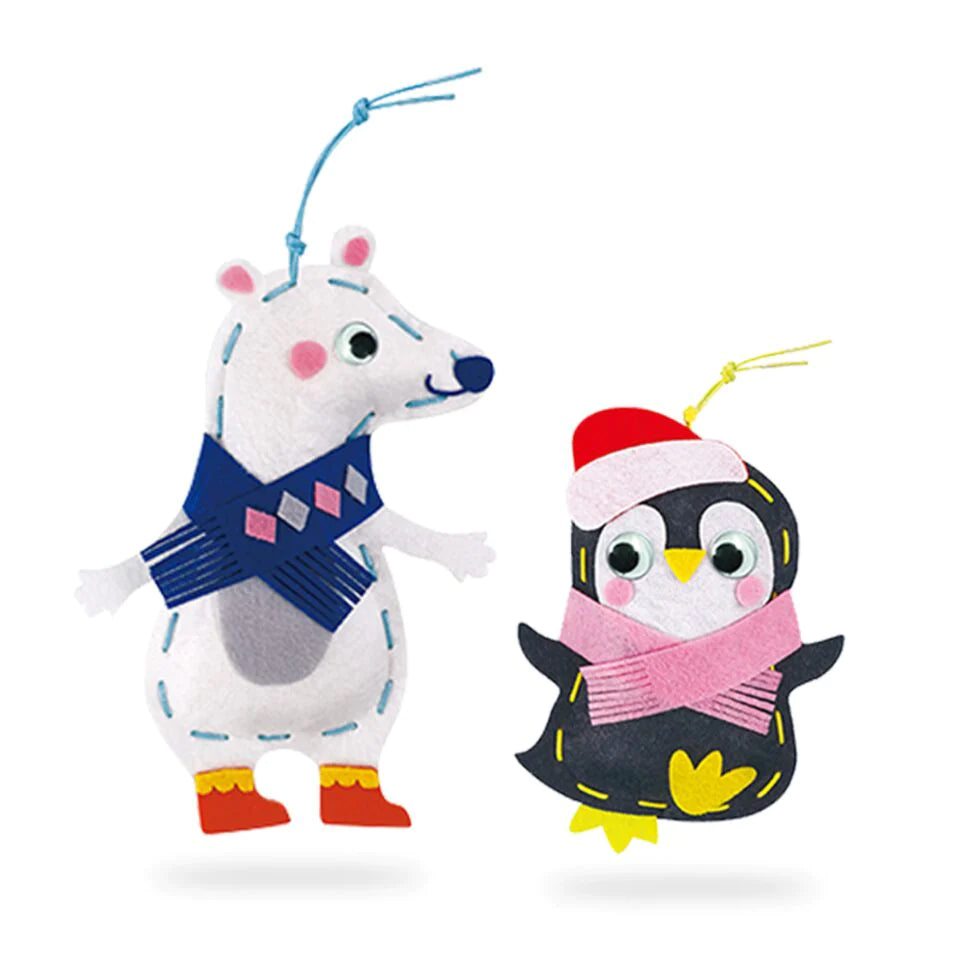 Set De Arte Y Manualidades Animales Polares Tejidos Lv2